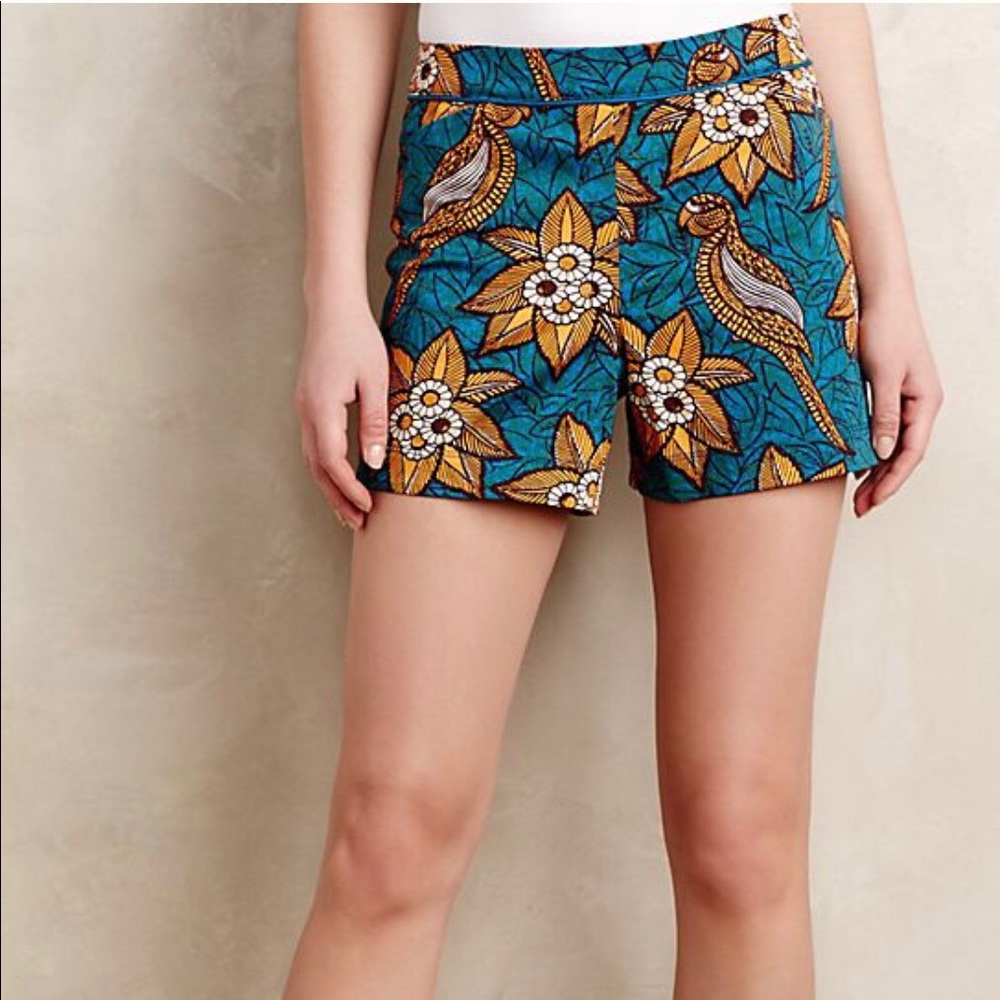 Anthropologie Bird of Paradise Shorts size 2 - Picture 1 of 7